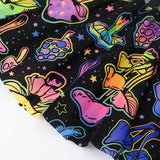 Maxbell Foldable Hand Fan Novelty Kung Fu Fan for Wedding Stage Performance Birthday Mushroom