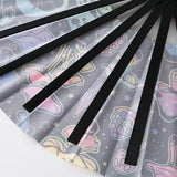 Maxbell Foldable Hand Fan Novelty Kung Fu Fan for Wedding Stage Performance Birthday Mushroom