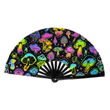 Maxbell Foldable Hand Fan Novelty Kung Fu Fan for Wedding Stage Performance Birthday Mushroom