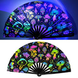 Maxbell Foldable Hand Fan Novelty Kung Fu Fan for Wedding Stage Performance Birthday Mushroom