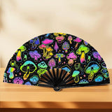 Maxbell Foldable Hand Fan Novelty Kung Fu Fan for Wedding Stage Performance Birthday Mushroom