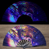 Maxbell Foldable Hand Fan Novelty Kung Fu Fan for Wedding Stage Performance Birthday Space