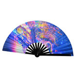 Maxbell Foldable Hand Fan Novelty Kung Fu Fan for Wedding Stage Performance Birthday Space