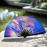 Maxbell Foldable Hand Fan Novelty Kung Fu Fan for Wedding Stage Performance Birthday Space