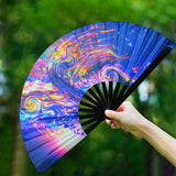 Maxbell Foldable Hand Fan Novelty Kung Fu Fan for Wedding Stage Performance Birthday Space