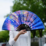 Maxbell Foldable Hand Fan Novelty Kung Fu Fan for Wedding Stage Performance Birthday Space