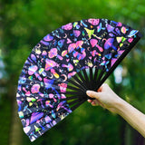 Maxbell Foldable Hand Fan Novelty Kung Fu Fan for Wedding Stage Performance Birthday Jellyfish