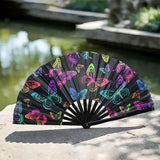 Maxbell Foldable Hand Fan Novelty Kung Fu Fan for Wedding Stage Performance Birthday Butterfly
