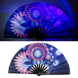 Maxbell Foldable Hand Fan Novelty Kung Fu Fan for Wedding Stage Performance Birthday Large Flower