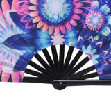 Maxbell Foldable Hand Fan Novelty Kung Fu Fan for Wedding Stage Performance Birthday Large Flower