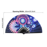 Maxbell Foldable Hand Fan Novelty Kung Fu Fan for Wedding Stage Performance Birthday Large Flower
