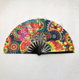 Maxbell Folding Fan Props Foldable with Bamboo Frames for Night Club Parties Cosplay Gears