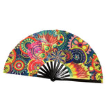 Maxbell Folding Fan Props Foldable with Bamboo Frames for Night Club Parties Cosplay Gears