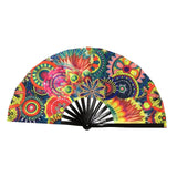 Maxbell Folding Fan Props Foldable with Bamboo Frames for Night Club Parties Cosplay Gears