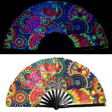 Maxbell Folding Fan Props Foldable with Bamboo Frames for Night Club Parties Cosplay Gears