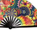 Maxbell Folding Fan Props Foldable with Bamboo Frames for Night Club Parties Cosplay Gears