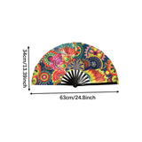 Maxbell Folding Fan Props Foldable with Bamboo Frames for Night Club Parties Cosplay Gears