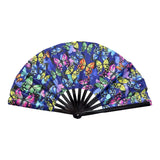 Maxbell Folding Fan Props Foldable with Bamboo Frames for Night Club Parties Cosplay Butterfly