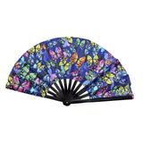 Maxbell Folding Fan Props Foldable with Bamboo Frames for Night Club Parties Cosplay Butterfly