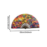 Maxbell Folding Fan Props Foldable with Bamboo Frames for Night Club Parties Cosplay Life Tree