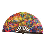 Maxbell Folding Fan Props Foldable with Bamboo Frames for Night Club Parties Cosplay Life Tree