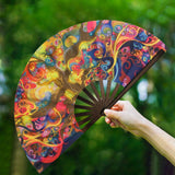 Maxbell Folding Fan Props Foldable with Bamboo Frames for Night Club Parties Cosplay Life Tree