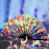 Maxbell Folding Fan Props Foldable with Bamboo Frames for Night Club Parties Cosplay Life Tree