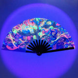 Maxbell Folding Fan Props Foldable with Bamboo Frames for Night Club Parties Cosplay Life Tree