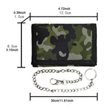 Maxbell Trifold Outdoor Sports Wallet Card Holder with Zipper for Children Men Teens Green