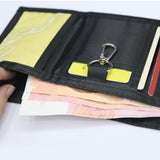 Maxbell Trifold Outdoor Sports Wallet Card Holder with Zipper for Children Men Teens Green
