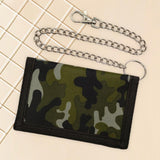 Maxbell Trifold Outdoor Sports Wallet Card Holder with Zipper for Children Men Teens Green