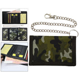 Maxbell Trifold Outdoor Sports Wallet Card Holder with Zipper for Children Men Teens Green