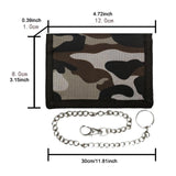 Maxbell Trifold Outdoor Sports Wallet Card Holder with Zipper for Children Men Teens Gray