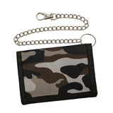 Maxbell Trifold Outdoor Sports Wallet Card Holder with Zipper for Children Men Teens Gray