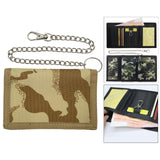 Maxbell Trifold Outdoor Sports Wallet Card Holder with Zipper for Children Men Teens Khaki