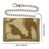 Maxbell Trifold Outdoor Sports Wallet Card Holder with Zipper for Children Men Teens Khaki