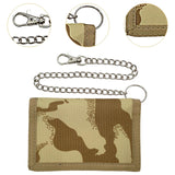 Maxbell Trifold Outdoor Sports Wallet Card Holder with Zipper for Children Men Teens Khaki