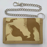 Maxbell Trifold Outdoor Sports Wallet Card Holder with Zipper for Children Men Teens Khaki