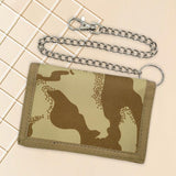 Maxbell Trifold Outdoor Sports Wallet Card Holder with Zipper for Children Men Teens Khaki