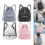 Maxbell Drawstring Backpack Wide Opening Swimming Bag for Swimming Pool Hiking Beach Black