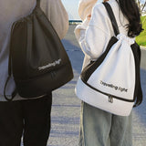 Maxbell Drawstring Backpack Wide Opening Swimming Bag for Swimming Pool Hiking Beach Black