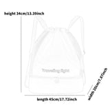 Maxbell Drawstring Backpack Wide Opening Swimming Bag for Swimming Pool Hiking Beach White