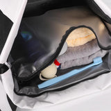 Maxbell Drawstring Backpack Wide Opening Swimming Bag for Swimming Pool Hiking Beach White