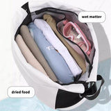 Maxbell Drawstring Backpack Wide Opening Swimming Bag for Swimming Pool Hiking Beach White