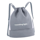 Maxbell Drawstring Backpack Wide Opening Swimming Bag for Swimming Pool Hiking Beach Blue