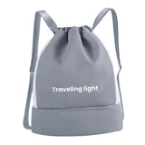 Maxbell Drawstring Backpack Wide Opening Swimming Bag for Swimming Pool Hiking Beach Blue