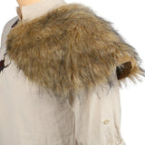 Maxbell Faux Fur Shoulder Armor Cape Men Wrap for Men Medieval Knight Shoulder Shrug