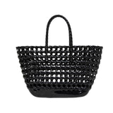 Maxbell Womens Woven Tote Bag Lightweight Summer Beach Handbag for Vacation Shopping Black