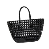 Maxbell Womens Woven Tote Bag Lightweight Summer Beach Handbag for Vacation Shopping Black