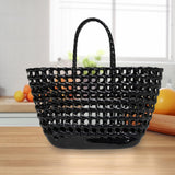 Maxbell Womens Woven Tote Bag Lightweight Summer Beach Handbag for Vacation Shopping Black
